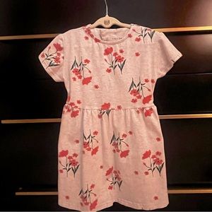 Tiny Tribe Australia Girls’ Floral Back Cut Out Short Sleeve Dress Size 4